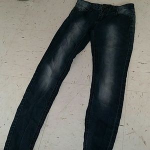 Skinny faded black jeans